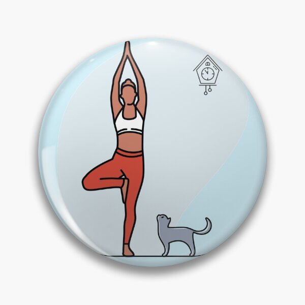 Item preview, YOGA PRACTICE WITH CAT Tree pose designed and sold by Trio's Stuff.