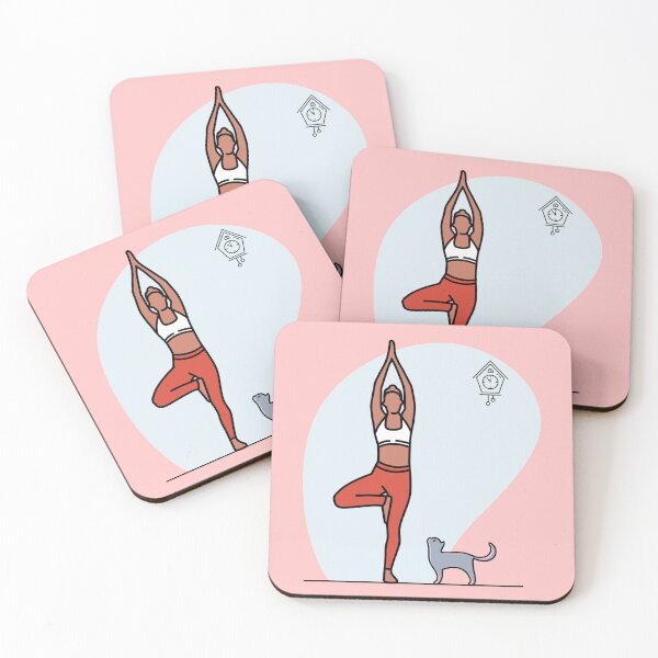 Item preview, YOGA PRACTICE WITH CAT Tree pose designed and sold by Trio's Stuff.