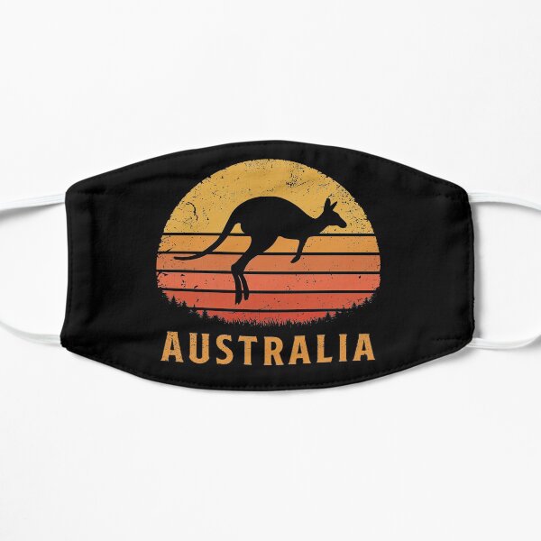 Australia Retro Kangaroo Flat Mask