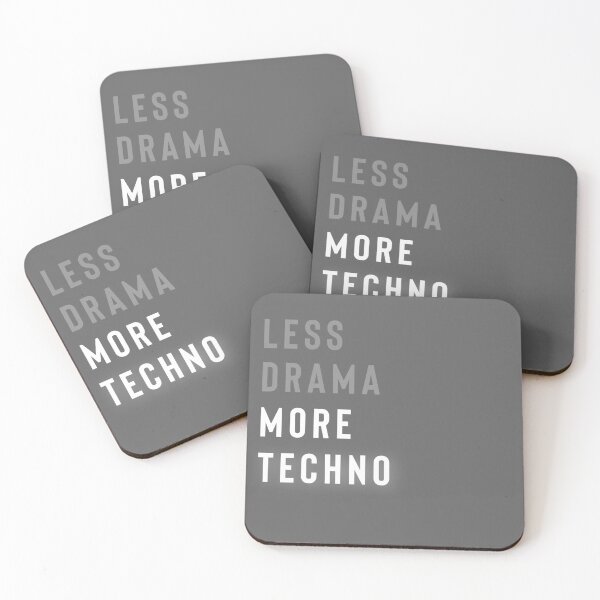 Item preview, Less Drama More Techno designed and sold by Raw Creative Prints.