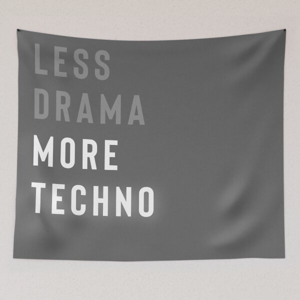 Item preview, Less Drama More Techno designed and sold by Raw Creative Prints.
