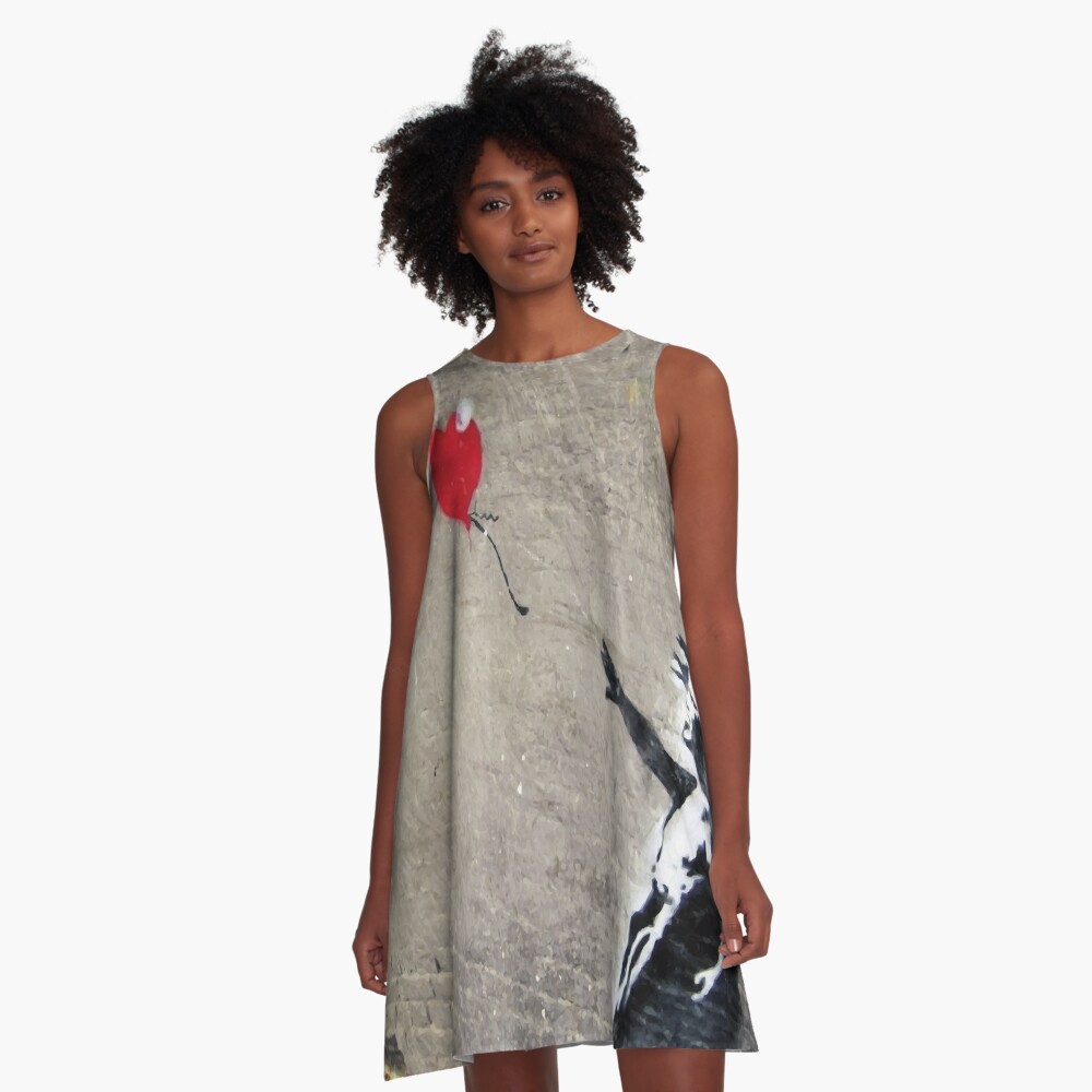 Banksy's Girl with a Red Balloon II A-Line Dress