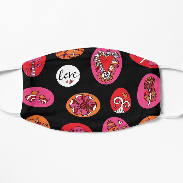 Bright Celebration Pebble Shapes Hand Drawn Artwork Mask