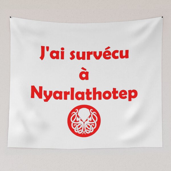 Item preview, T Shirt I survived Nyarlathotep Rouge designed and sold by Jultuc.