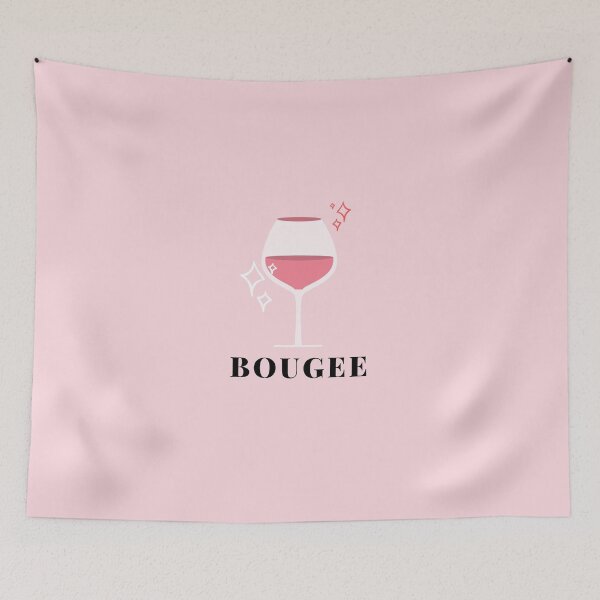 Item preview, Bougee Wine Glass Pink Background designed and sold by kqwdesigns.