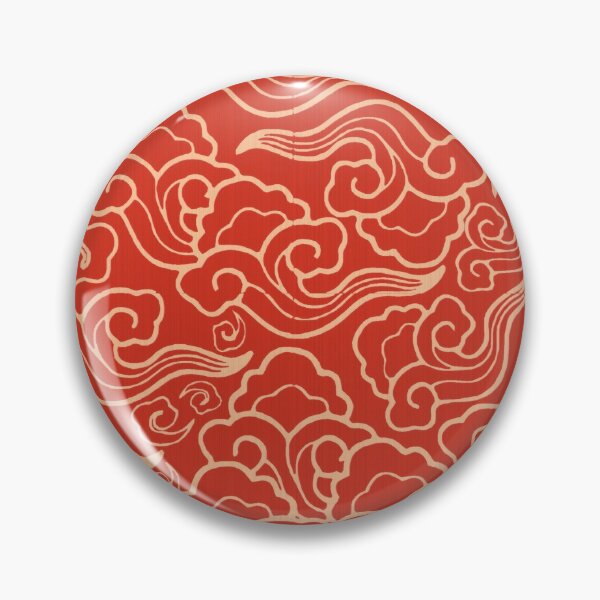 Item preview, Vintage Japanese Clouds, Coral Orange  designed and sold by Marymarice.