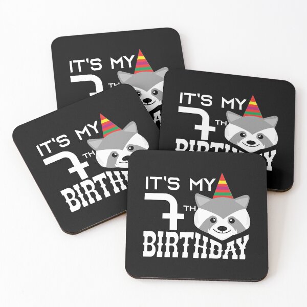 Item preview, It's My 7th Birthday 7 Years Old Raccoon Child B-day Party product designed and sold by Grabitees.