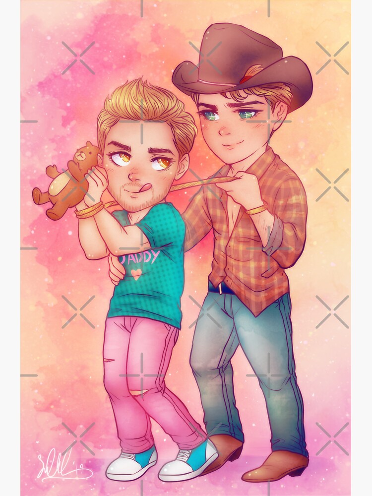 Thumbnail 3 of 3, Sticker, Kyle and Rand Chibi designed and sold by CarlyMarie1.