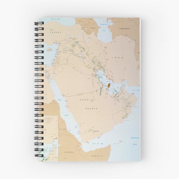 Item preview, Middle East Oil Fields Map (1993) designed and sold by BravuraMedia.