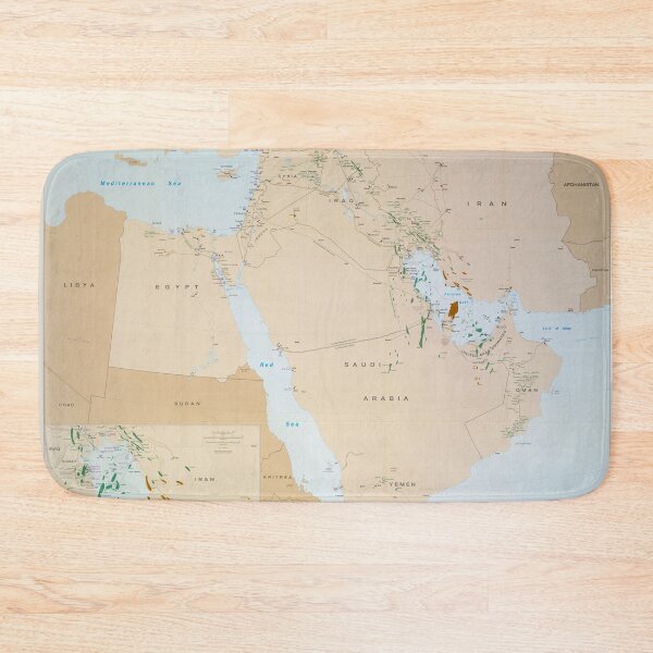 Item preview, Middle East Oil Fields Map (1993) designed and sold by BravuraMedia.