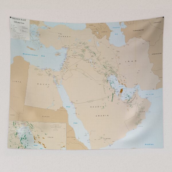 Item preview, Middle East Oil Fields Map (1993) designed and sold by BravuraMedia.