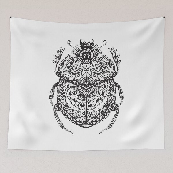 Item preview, Hand Drawn Scarab Art designed and sold by JTS STORE.