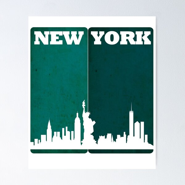 Item preview, Silueta de Nueva York y Nueva York designed and sold by unisexunited.