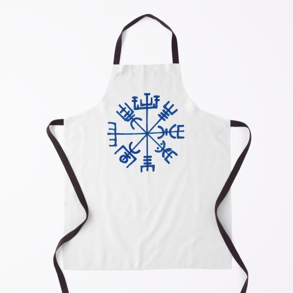 Item preview, The Guide" vegvisir rune compass futhark vikings blue white designed and sold by Canvasvendetta.