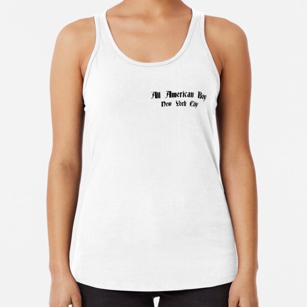 New Joy (White on Vintage Black Tank) - Premium Women's Racerback Tank