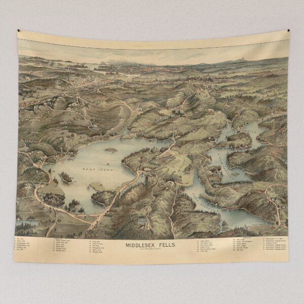 Item preview, Vintage Middlesex Fells Reservation Map (1903) designed and sold by BravuraMedia.
