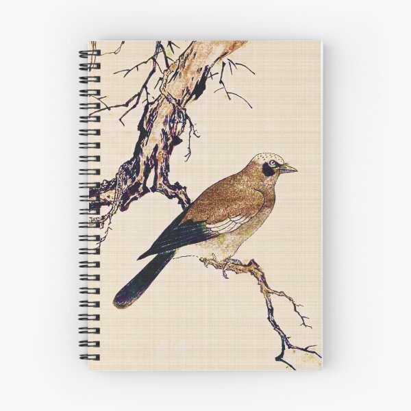 Item preview, Japanese Woodcut of a Finch, Brown and Beige  designed and sold by Marymarice.
