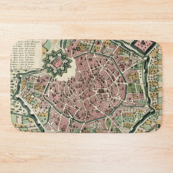 Item preview, Vintage Map of Milan Italy (1730) designed and sold by BravuraMedia.