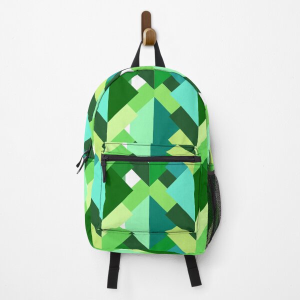 Item preview, Modern Abstract Triangles, Emerald Green and Aqua designed and sold by Marymarice.