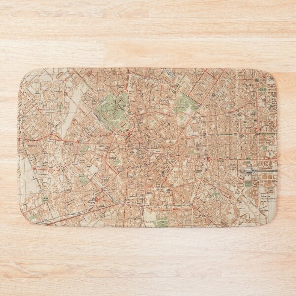 Item preview, Vintage Map of Milan Italy (1943) designed and sold by BravuraMedia.