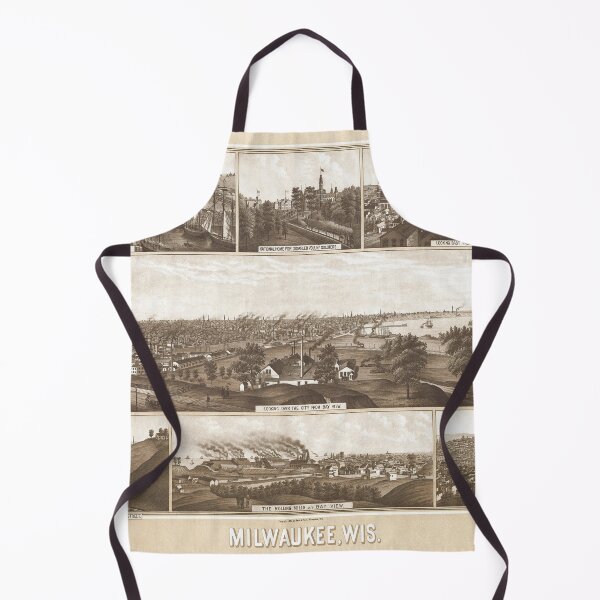 Item preview, Vintage Map of Milwaukee WI (1882) designed and sold by BravuraMedia.