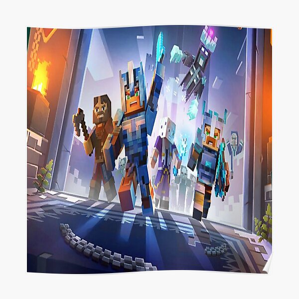 Minecraft Cartoon Posters Redbubble - criminal to hero a sad roblox bloxburg movie youtube