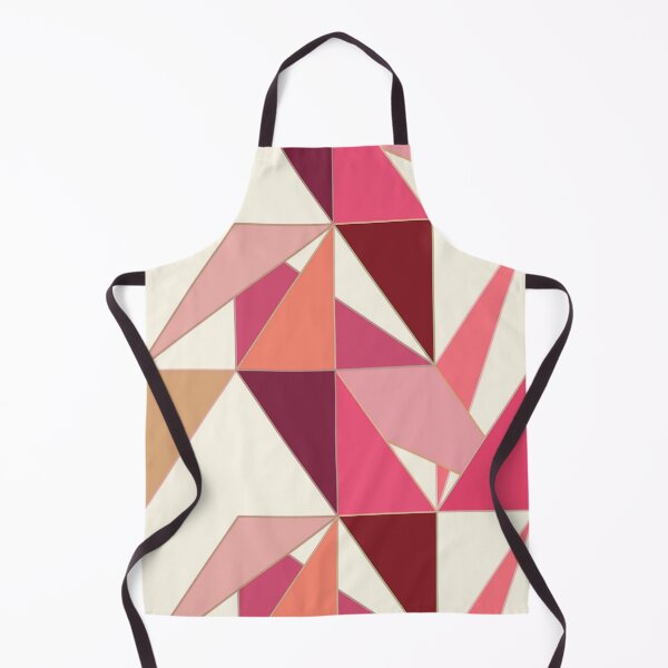 Item preview, Mid-Century Abstract Triangles, Shell Pink and Tan designed and sold by Marymarice.
