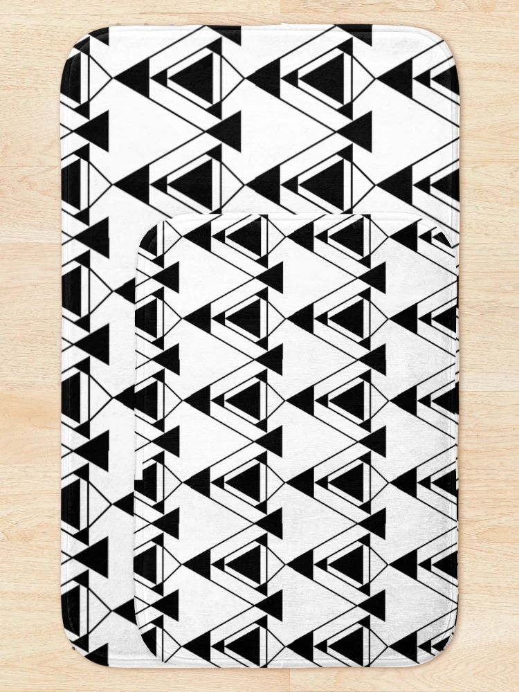Thumbnail 5 of 6, Bath Mat, Triangle Geometric Pattern designed and sold by Torique.