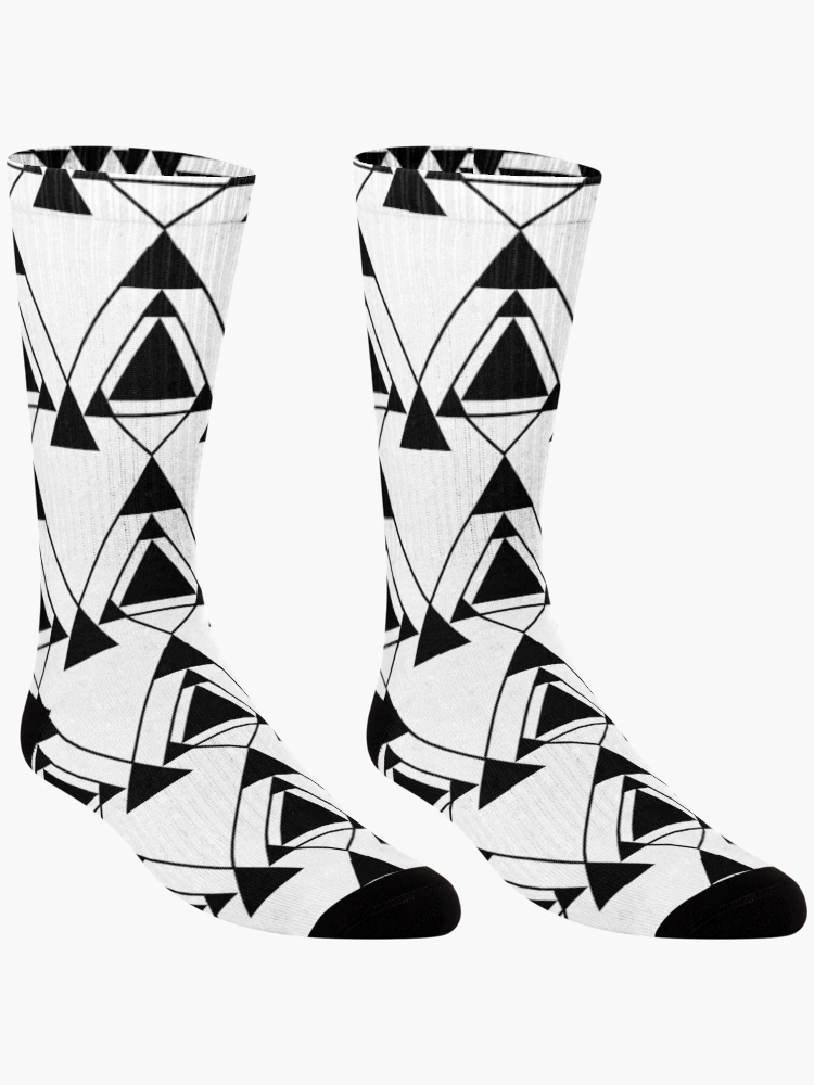 Thumbnail 3 of 5, Socks, Triangle Geometric Pattern designed and sold by Torique.