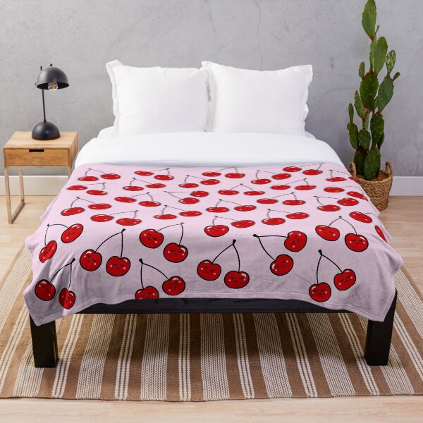 Item preview, Cute red cherry smile pattern  designed and sold by lozchai.