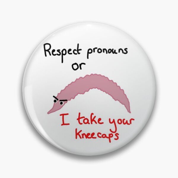 Respect Pronouns Worm Pin