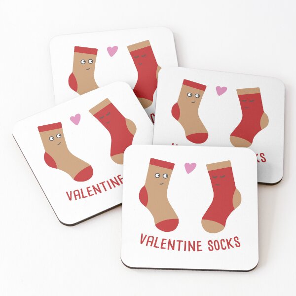 Artikelvorschau, Valentinstagssocken, ein paar liebevolle Socken entworfen und verkauft von Catcrea.
