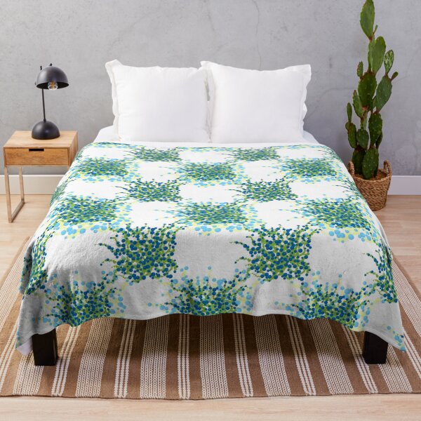 Item preview, small blue berries bush abstract plant-free pattern designed and sold by Liza-RKS.