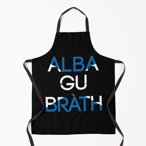 Artikelvorschau, ALBA GU BRATH, schottischer Saltire-Flaggen-Text-Slogan entworfen und verkauft von MacPean.