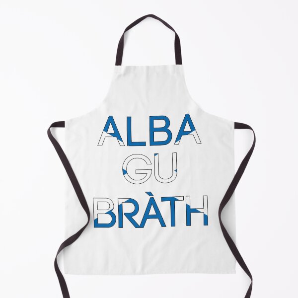Artikelvorschau, ALBA GU BRATH, schottischer Saltire-Flaggen-Text-Slogan entworfen und verkauft von MacPean.
