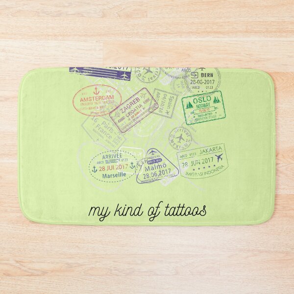 Item preview, Passport stamp tattoos designed and sold by garhoud.