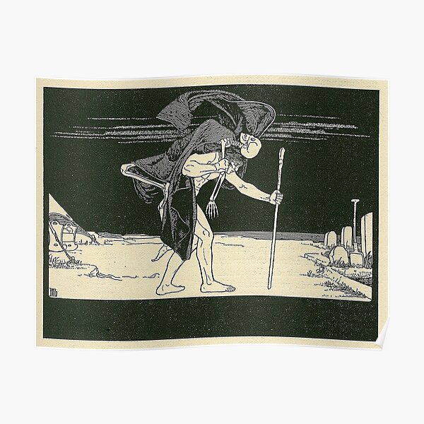 HD. Dybbuk, by Ephraim Moses Lilien Poster
