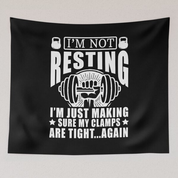 Item preview, I'm not resting T-shirt Men Women Unisex Lifting WOD Gym healthy living funny  designed and sold by Talia  Jones.