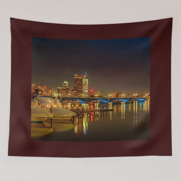 Item preview, Boston winter night, Longfellow bridge 2 designed and sold by LudaNayvelt.