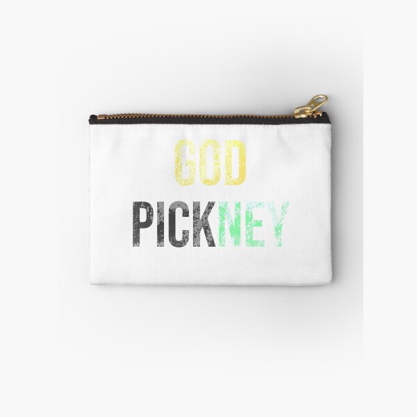 Item preview, Black green gold God Pickney West Indian Dialect Distressed Christian typography designed and sold by sinceanna.