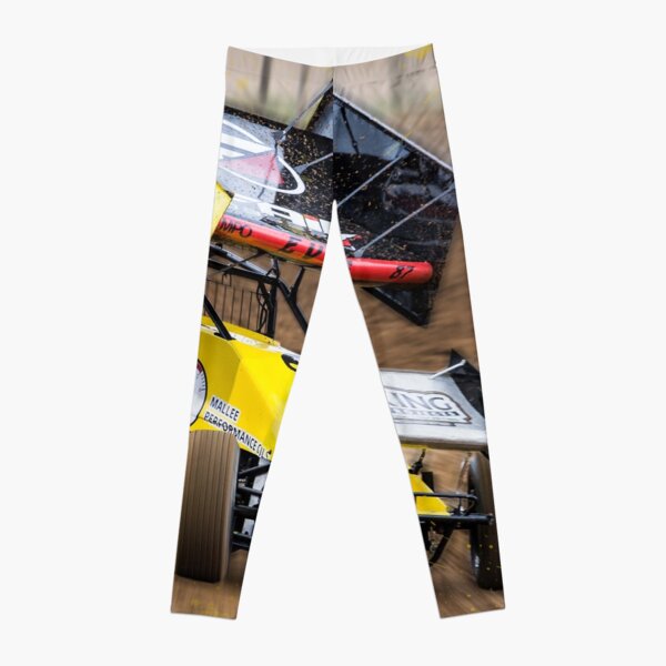 Bright Yellow Sprintcar Leggings