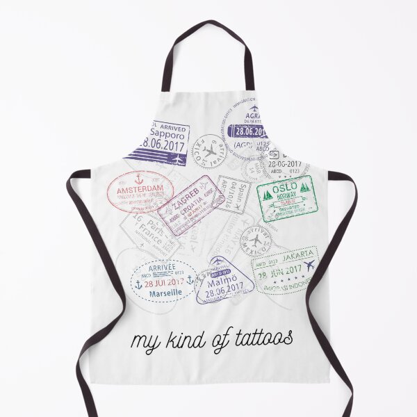 Item preview, Passport stamp tattoos designed and sold by garhoud.
