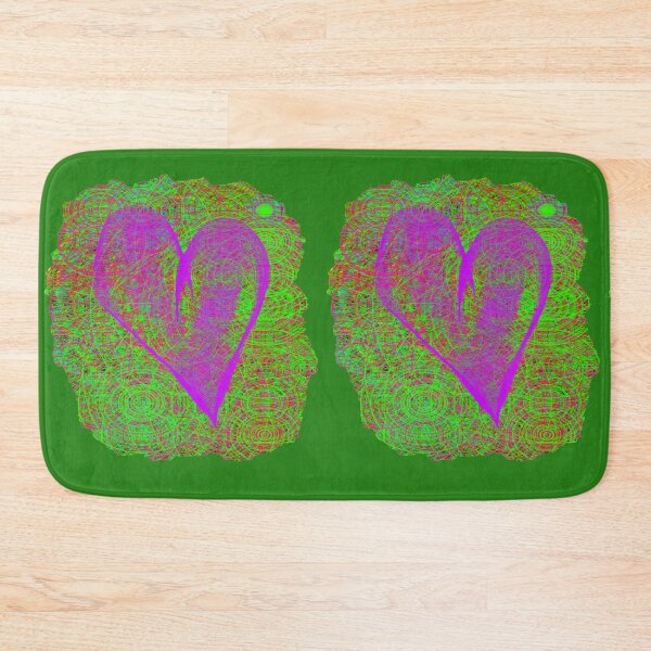 Item preview, heart and circle green background designed and sold by miaterinka.