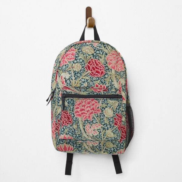 Item preview, RED PINK FLOWERS ,CARNATIONS IN BLUE ,DARK FLORAL designed and sold by BulganLumini.