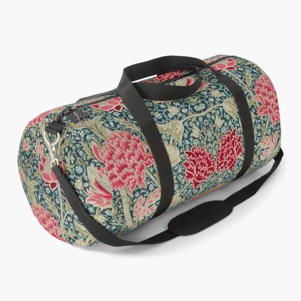 Item preview, RED PINK FLOWERS ,CARNATIONS IN BLUE ,DARK FLORAL designed and sold by BulganLumini.