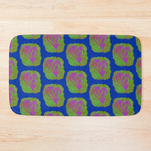 Item preview, heart circle red apple blue background designed and sold by miaterinka.