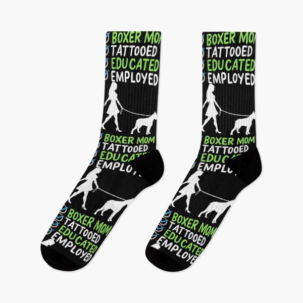 Item preview, Boxer Mom Tattooed Educated Employed Pet Dog Mama designed and sold by haselshirt.