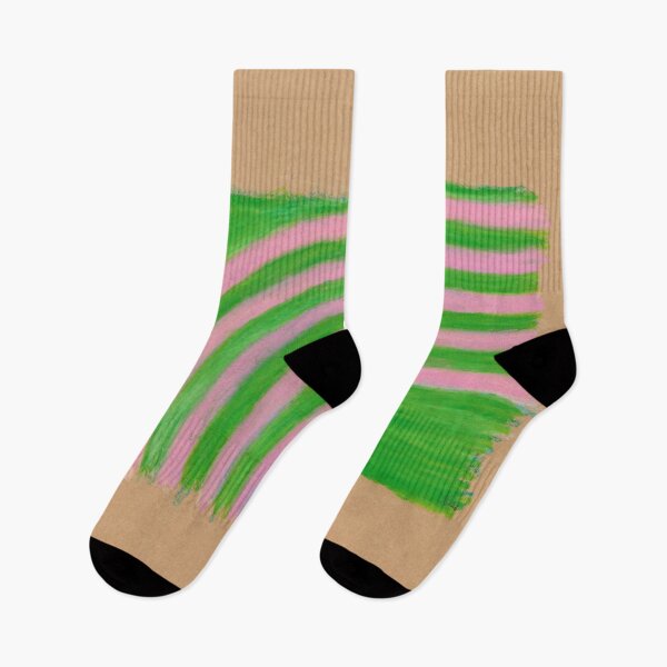 Item preview, Pink strips on Green designed and sold by lion-house.