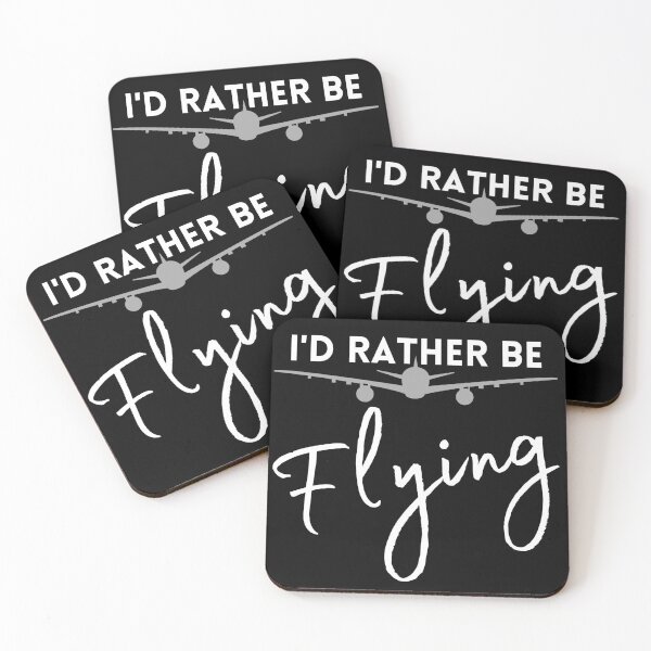 Item preview, I'd rather be Flying for a pilot, flight attendant, aviation lover.  designed and sold by Michelle  Brewster.