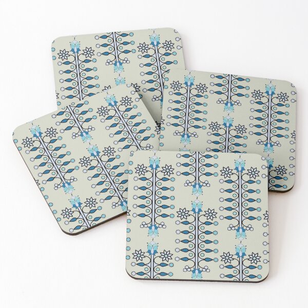 Item preview, Lace Batik Blues - Pale Clay designed and sold by BumbleChynxBee.